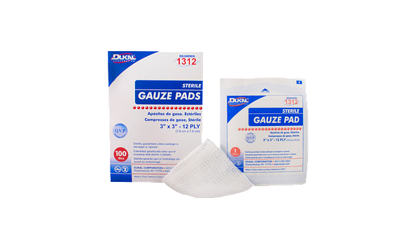 12 Ply Sterile Gauze Pads 3" X 3"  (100 Per Box)