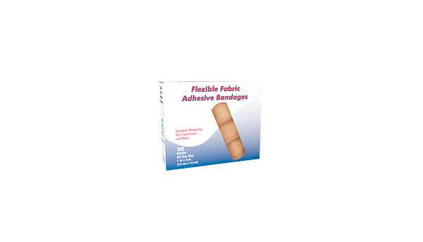 1" X 3" Flexible Fabric Adhesive Bandages  (100 Per Box)