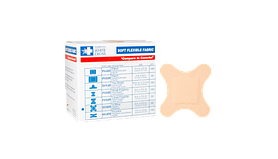 2 7/8" X 3" 4 Wing Flexible Fabric Adhesive Bandages  (100 Per Box)