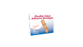 3/4" X 3" Flexible Fabric Adhesive Bandages  (100 Per Box)