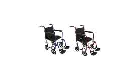 Pro Basics Aluminum Transport Chair 19" X 16" Seat