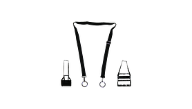 Shoulder Strap With Two Round Clips For Bottle Carriers